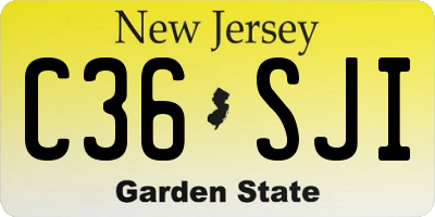 NJ license plate C36SJI