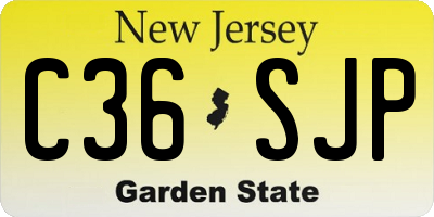 NJ license plate C36SJP