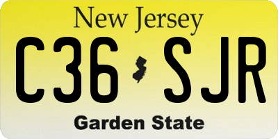 NJ license plate C36SJR