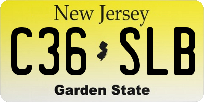 NJ license plate C36SLB