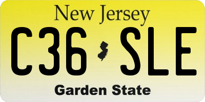 NJ license plate C36SLE