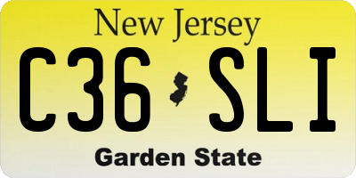 NJ license plate C36SLI