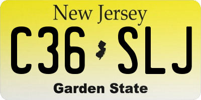 NJ license plate C36SLJ