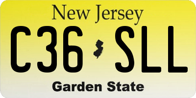 NJ license plate C36SLL