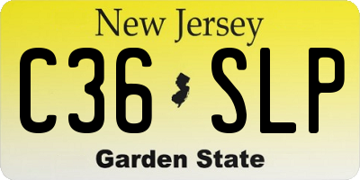 NJ license plate C36SLP