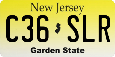 NJ license plate C36SLR