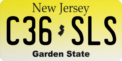 NJ license plate C36SLS