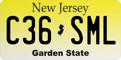 NJ license plate C36SML
