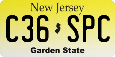 NJ license plate C36SPC