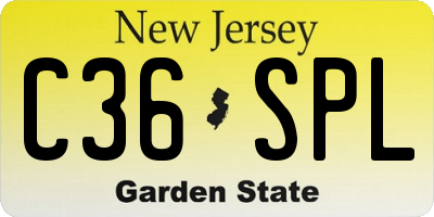 NJ license plate C36SPL