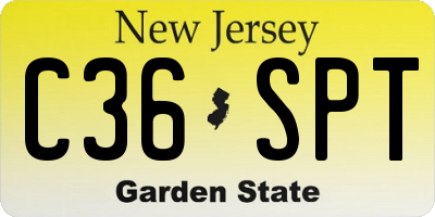 NJ license plate C36SPT