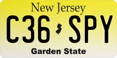 NJ license plate C36SPY