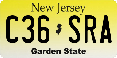 NJ license plate C36SRA