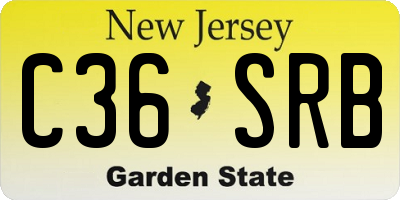 NJ license plate C36SRB