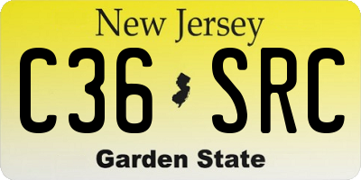NJ license plate C36SRC