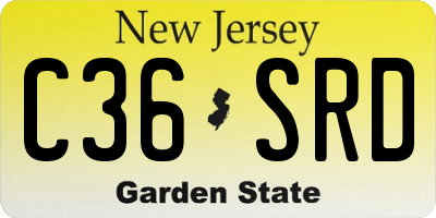 NJ license plate C36SRD