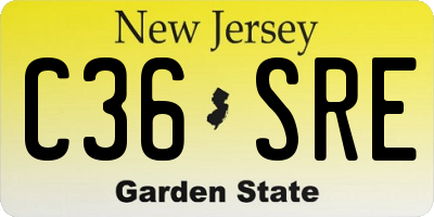 NJ license plate C36SRE