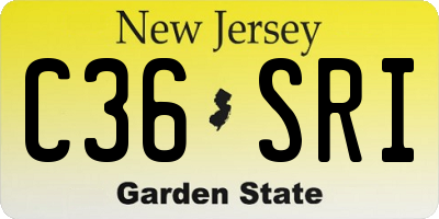 NJ license plate C36SRI
