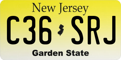 NJ license plate C36SRJ