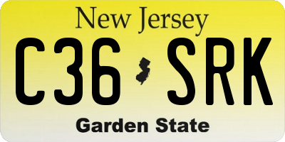 NJ license plate C36SRK
