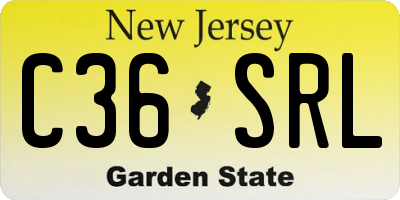 NJ license plate C36SRL