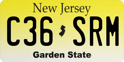 NJ license plate C36SRM