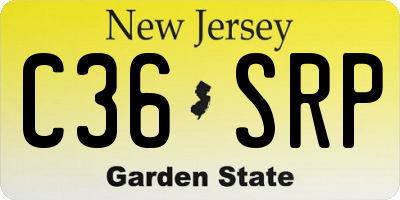 NJ license plate C36SRP