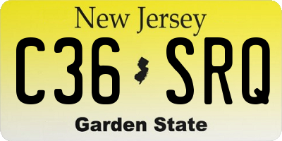 NJ license plate C36SRQ