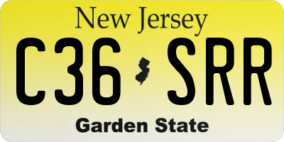 NJ license plate C36SRR