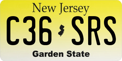 NJ license plate C36SRS