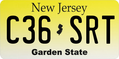NJ license plate C36SRT