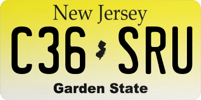 NJ license plate C36SRU