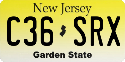 NJ license plate C36SRX