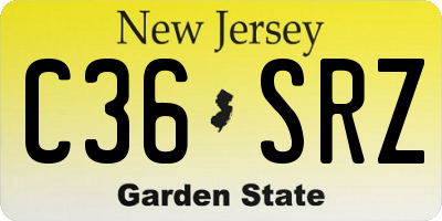 NJ license plate C36SRZ