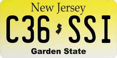 NJ license plate C36SSI