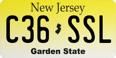NJ license plate C36SSL