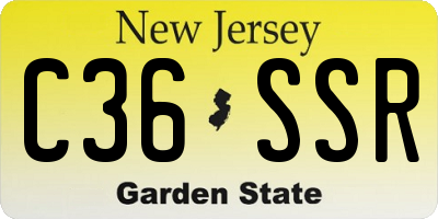 NJ license plate C36SSR
