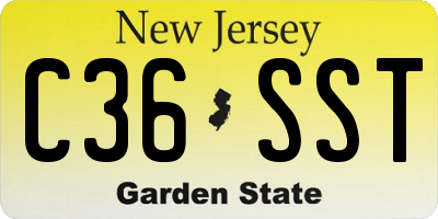 NJ license plate C36SST