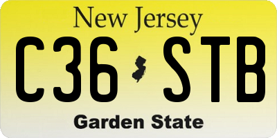 NJ license plate C36STB
