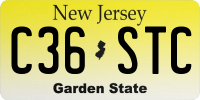 NJ license plate C36STC