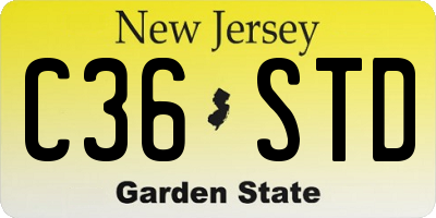 NJ license plate C36STD