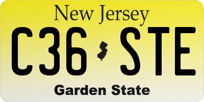 NJ license plate C36STE