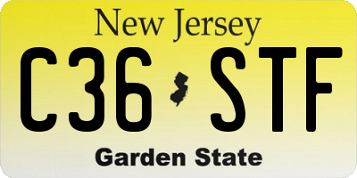 NJ license plate C36STF