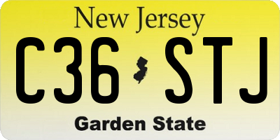 NJ license plate C36STJ