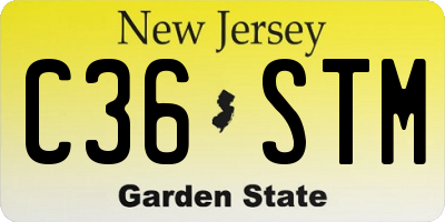 NJ license plate C36STM