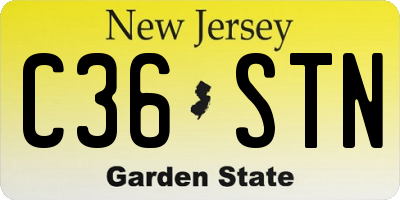 NJ license plate C36STN