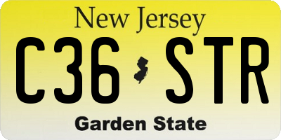 NJ license plate C36STR