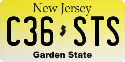 NJ license plate C36STS
