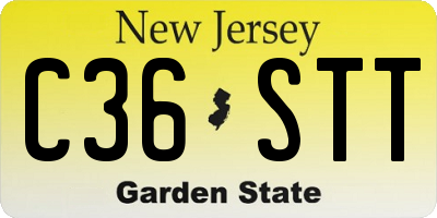 NJ license plate C36STT