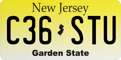 NJ license plate C36STU